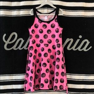 JUSTICE GIRLS polka dot tieback flared tank dress